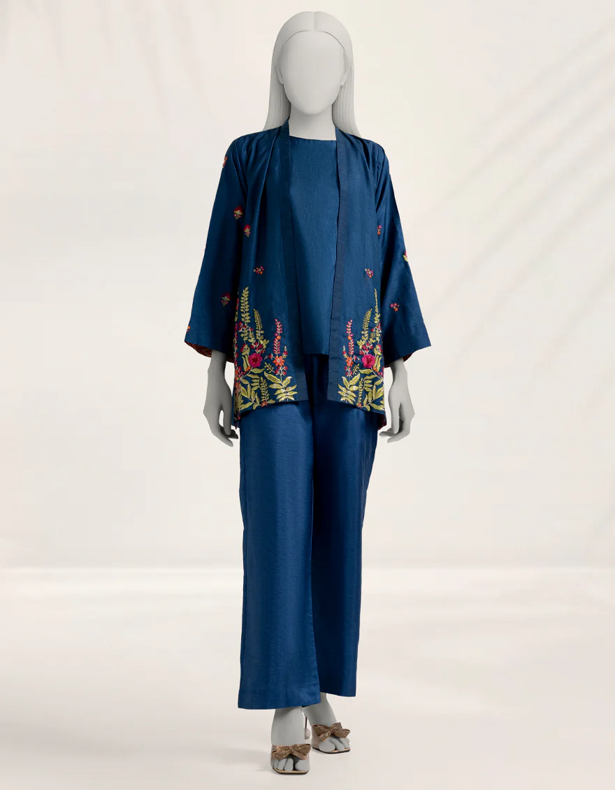 BLUE RAW SILK 2PC STITCHED | JJPW-S-JPS-25-3988 FB/DANEEN-03