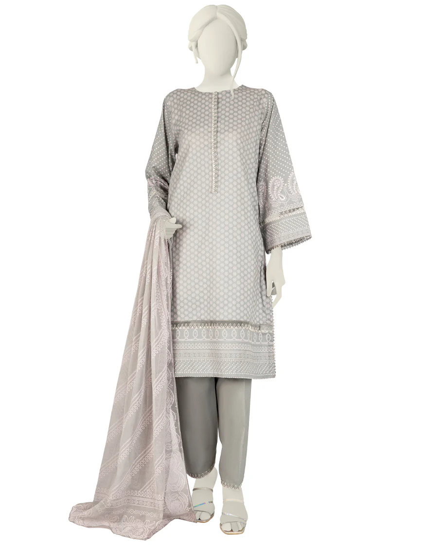 GREY LAWN 3PC STITCHED | JJPW-S-JPW-US-22-014 FB/PHULRI