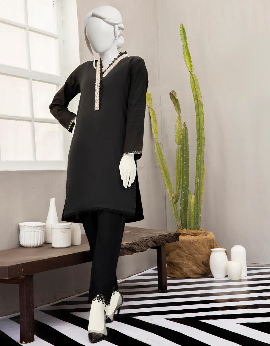 BLACK LAWN 2PC STITCHED | JJPW-S-JPW2-US-22-004 FB/RFD