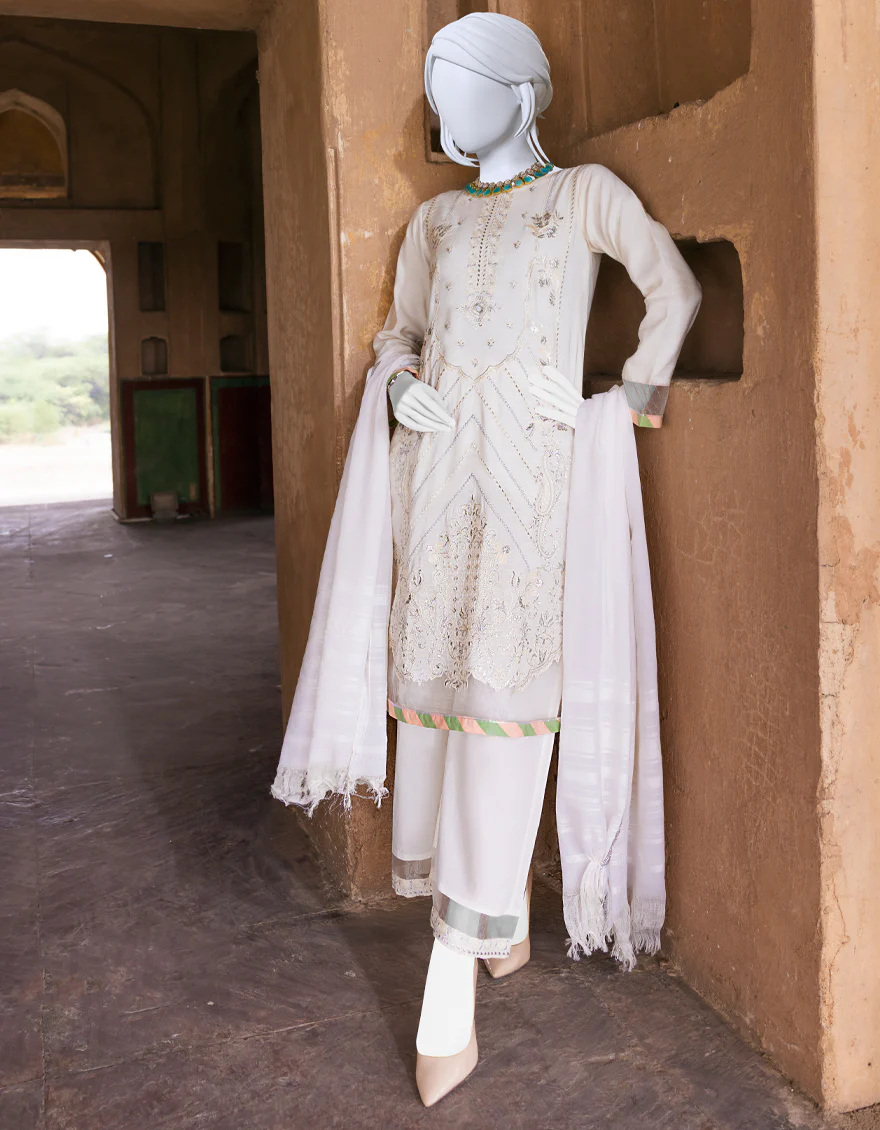 WHITE COTTON 3PC STITCHED | JJPW-S-JPWF-US-22-051 FB/FF-291