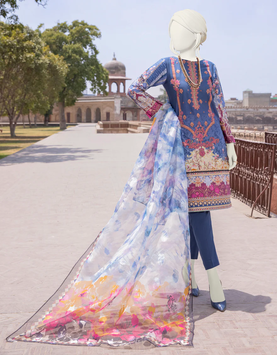 BLUE CAMBRIC 3PC STITCHED | JJPW-S-JPWS-US-22-375 FB/DYNAMIC