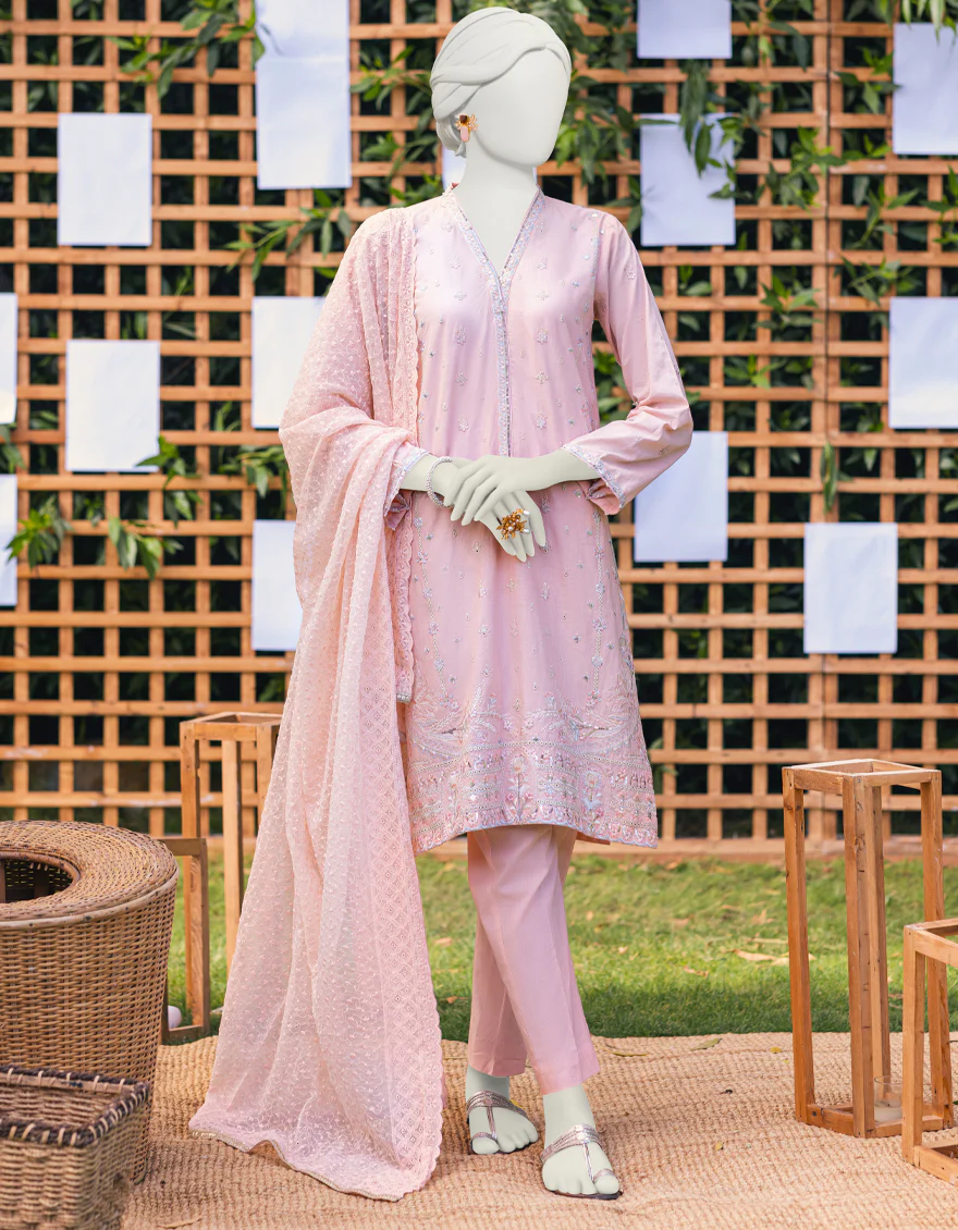 PEACH LAWN 3PC STITCHED | JJPW-S-JPWS-US-23-611 FB/FLORA