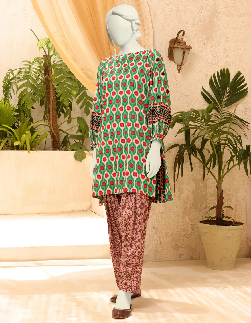 GREEN CAMBRIC 2PC STITCHED | JJPW-S-JW2-US-22-2004 FB/NICOLLETTE