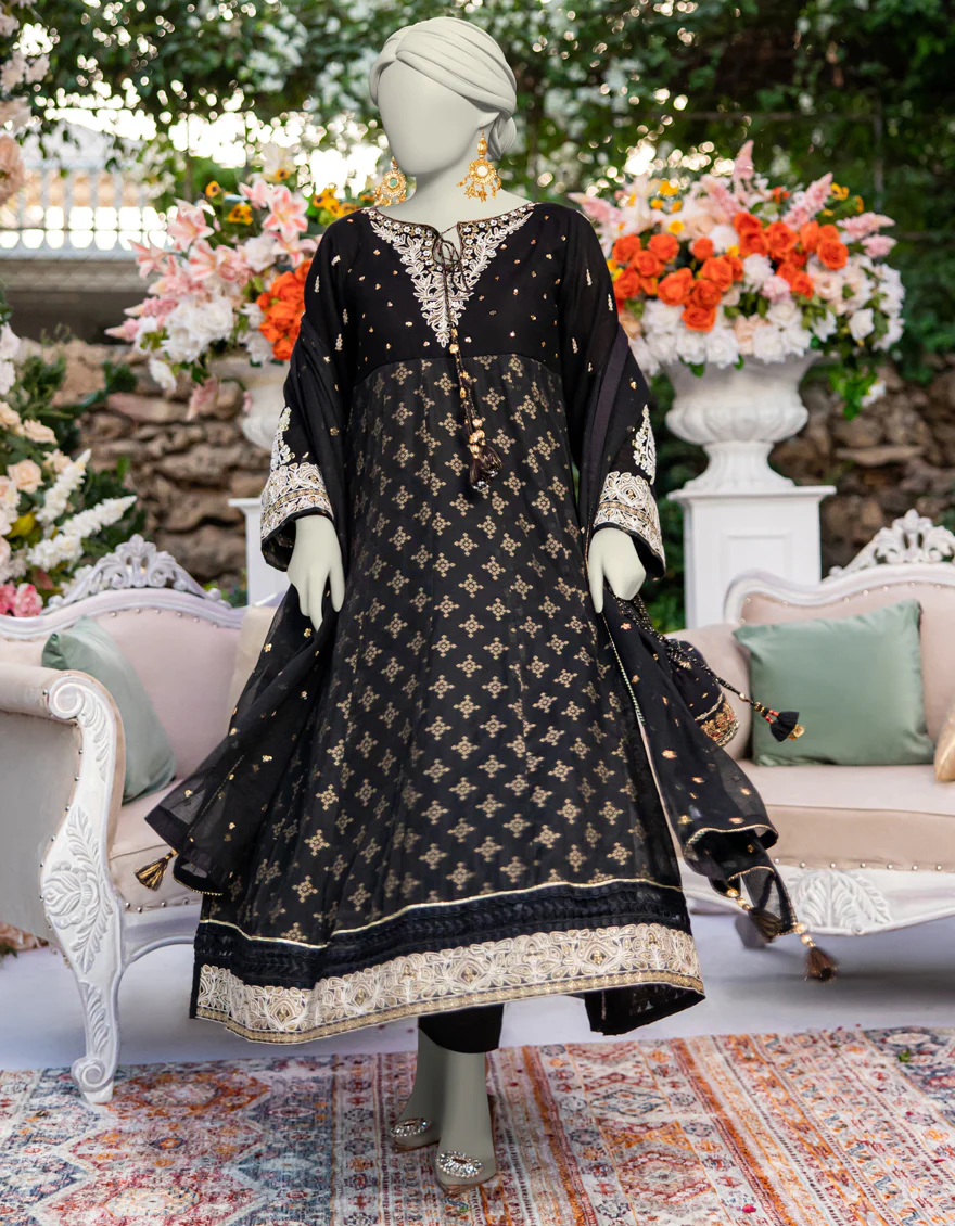 BLACK JACQUARD 3PC STITCHED | JJPW-W-JPS-24-3954 FB/INARA-9