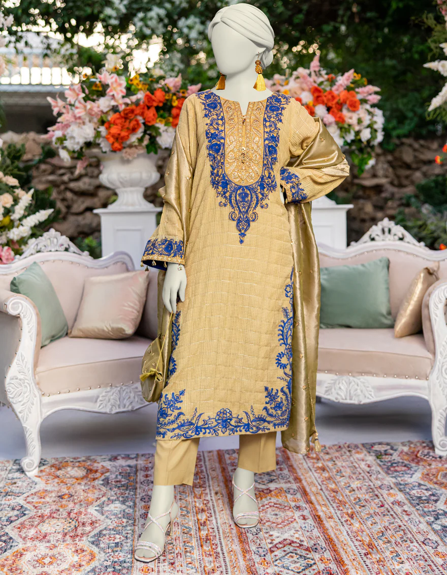 GREEN KHADDI 3PC STITCHED | JJPW-W-JPS-24-3959 FB/INARA-14