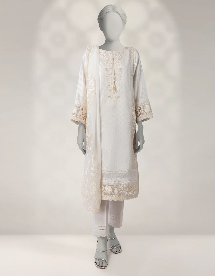 WHITE JACQUARD 3PC STITCHED | JJPW-W-JPS-25-3950 FB/MUSE-1