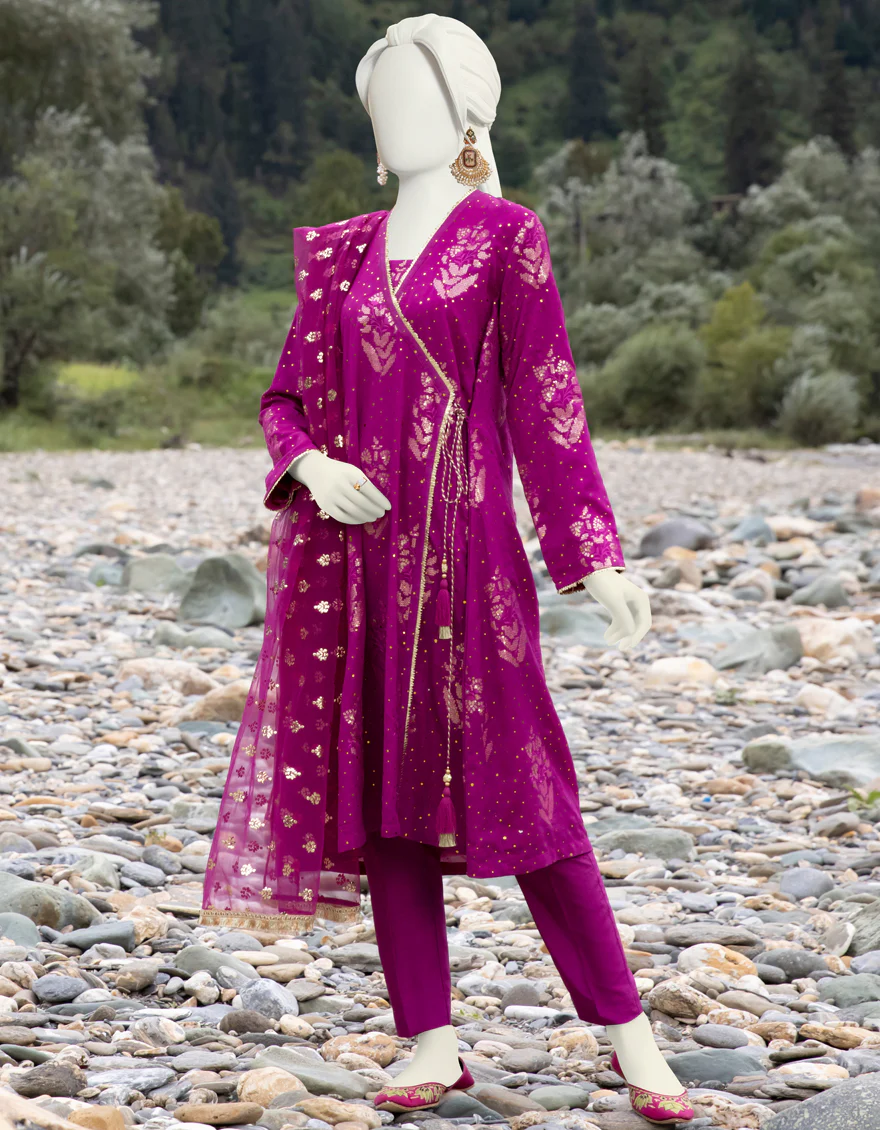 MAGENTA VISCOSE 3PC STITCHED | JJPW-W-JPWS-US-22-463 FF-462