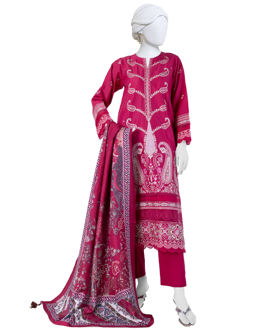 PINK CAMBRIC 3PC STITCHED | JJPW-W-JW-24-1741 FB/LUXE-A-06
