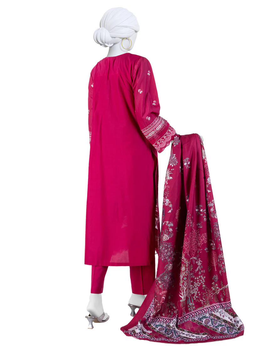 PINK CAMBRIC 3PC STITCHED | JJPW-W-JW-24-1741 FB/LUXE-A-06 - Image 2
