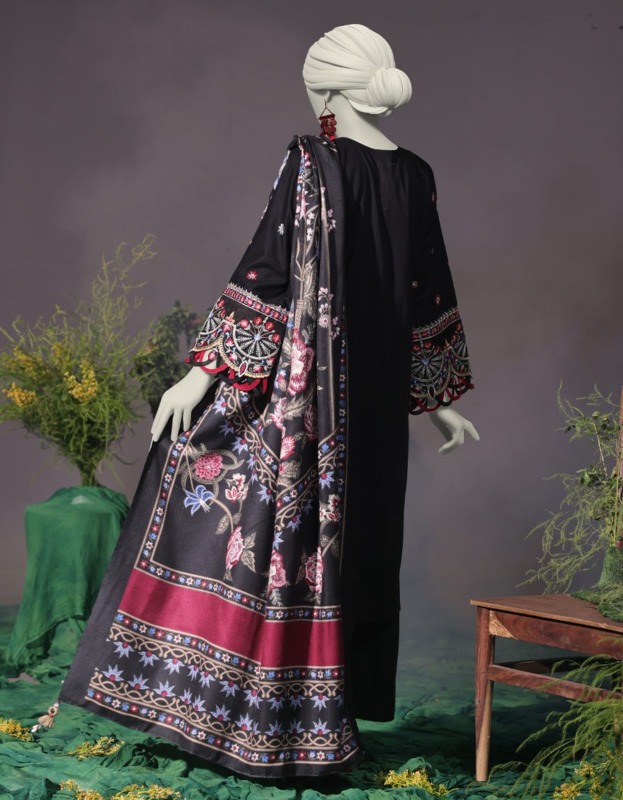 BLACK CAMBRIC 3PC STITCHED | JJPW-W-JW-24-1742 FB/LUXE-A-07 - Image 2