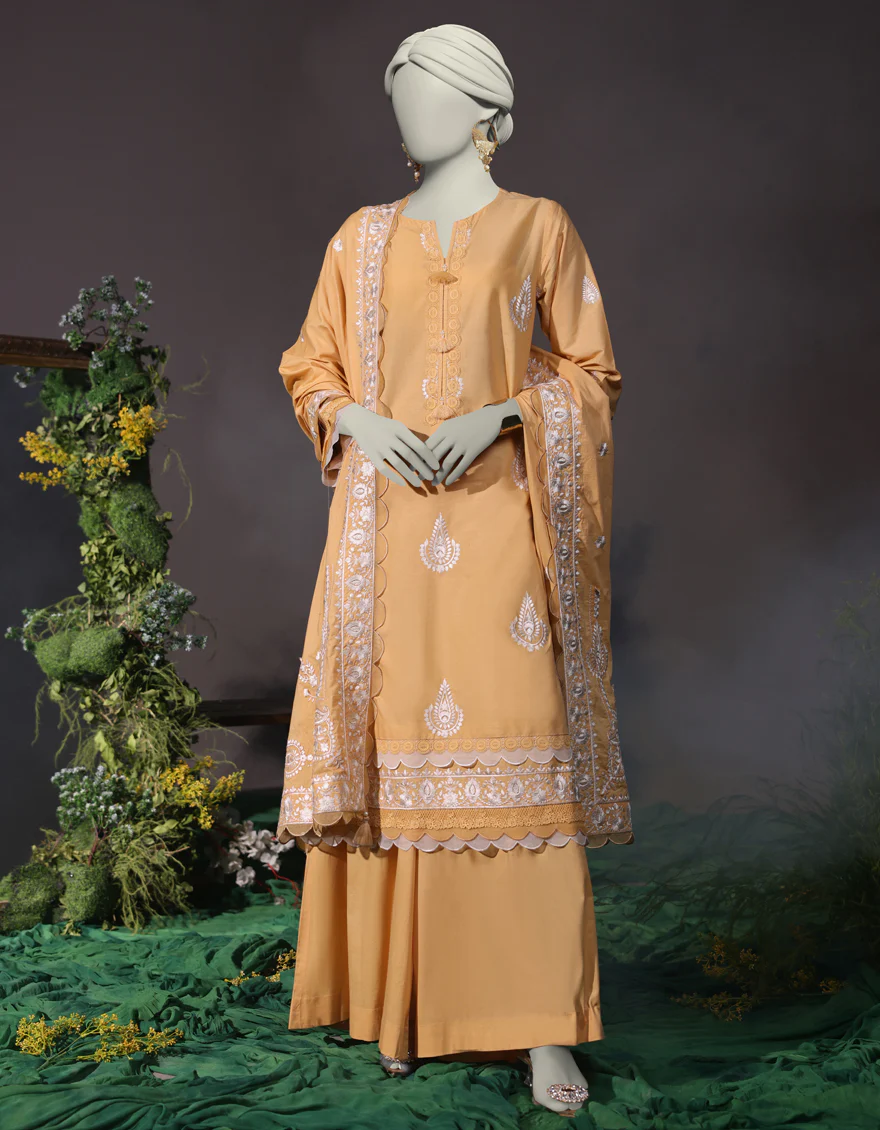 BROWN CAMBRIC 3PC STITCHED | JJPW-W-JW-24-1747 FB/LUXE-B-04