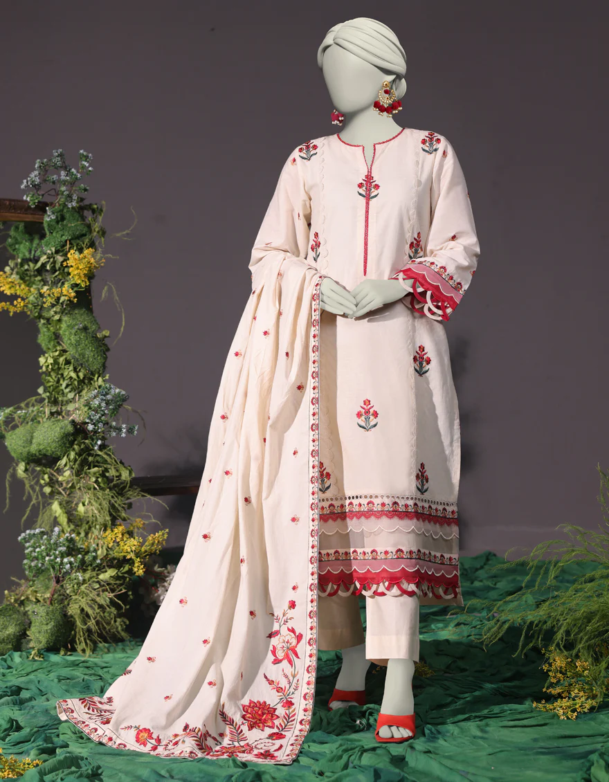 WHITE CAMBRIC 3PC STITCHED | JJPW-W-JW-24-1748 FB/LUXE-B-05
