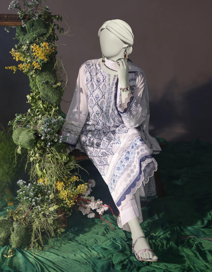 WHITE CAMBRIC 3PC STITCHED | JJPW-W-JW-24-1750 FB/LUXE-B-07 - Image 4