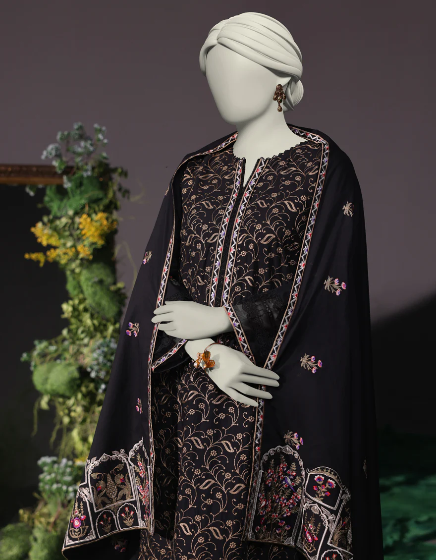 BLACK CAMBRIC 3PC STITCHED | JJPW-W-JW-24-1751 FB/LUXE-B-08 - Image 3