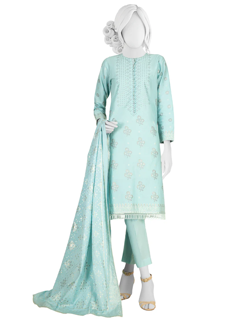 FEROZI CAMBRIC 3PC STITCHED | JJPW-W-JW-US-22-1768 FB/SALVIA