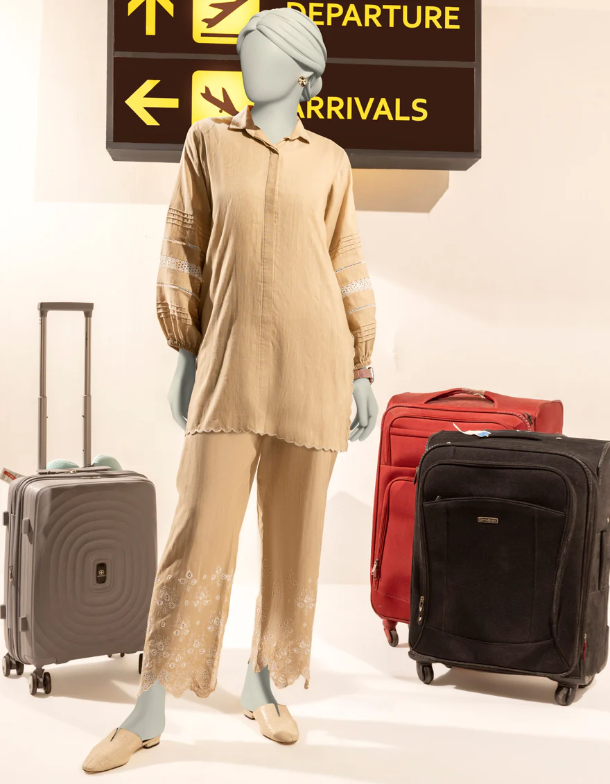 BROWN KHADDAR 2PC STITCHED | JJPW-W-JW2-24-2042 FB/SCHIFFLI-4