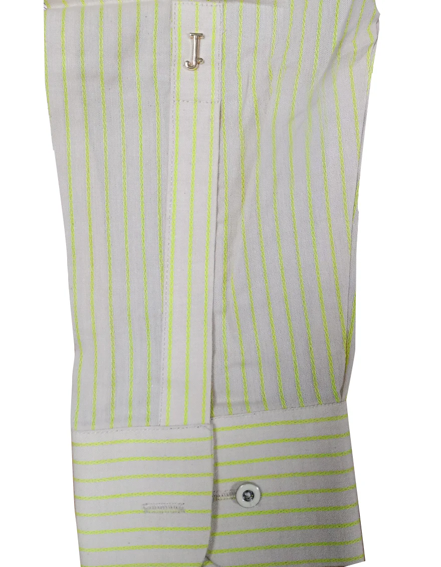 YELLOW BLENDED THIGH LENGTH KURTA | JJSHK-A-47411/S25/JJ9982-PN - Image 3