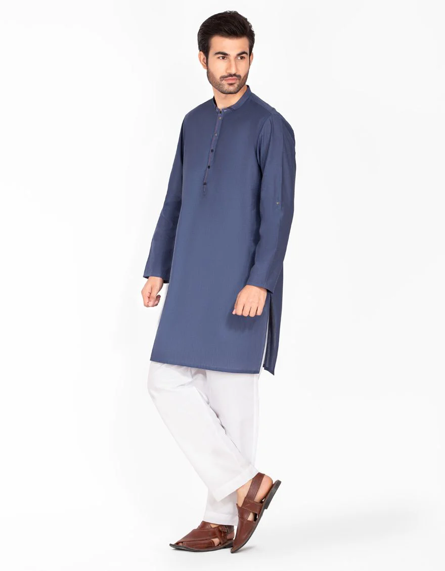 DULL NAVY SHORT KURTA | JJSHK-A-US-31030/W19/JJ6579