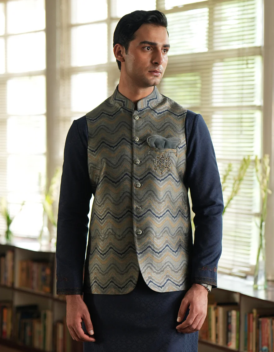 GREY WAISTCOAT | JJVC-A-33373/S25/JJ9713-FL