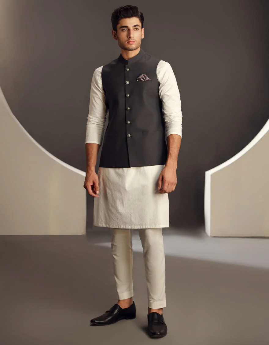 GREY WAISTCOAT | JJVC-A-48199/S24/JJ9395-PN