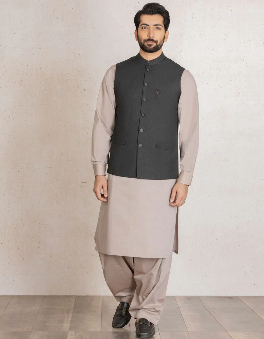 DARK GREY WAISTCOAT | JJVC-US-27402/S21/JJ7431-CL