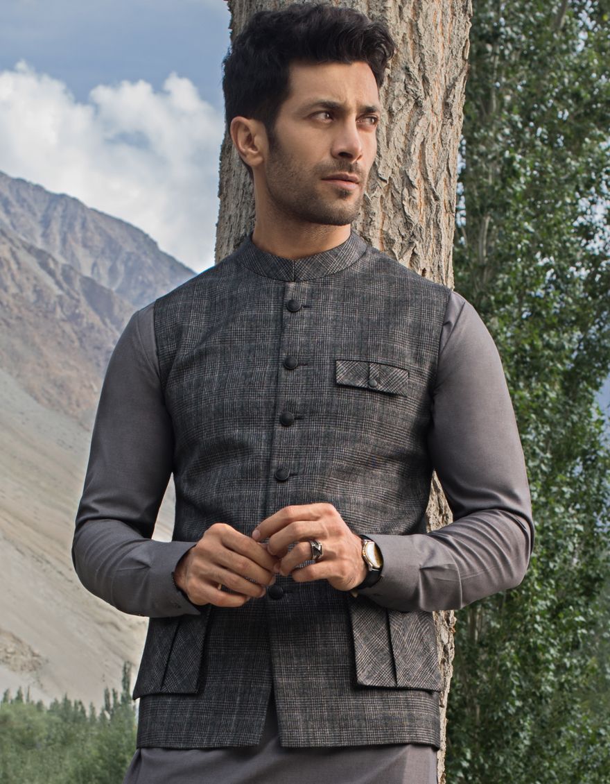 GREY WAISTCOAT | JJVC-US-27413/S21/JJ7433-CL
