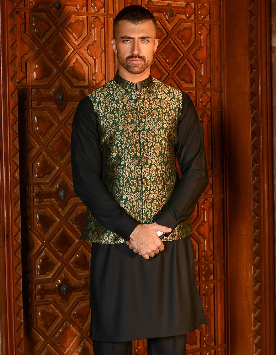 GREEN WAISTCOAT | JJVC-US-42303/S22/JJ8020-FL