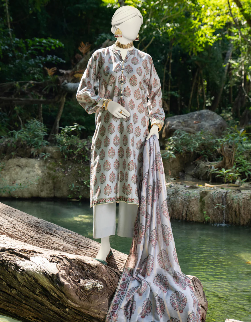 GREEN 2PC UNSTITCHED | JLAWN-JDS-US-24-1024