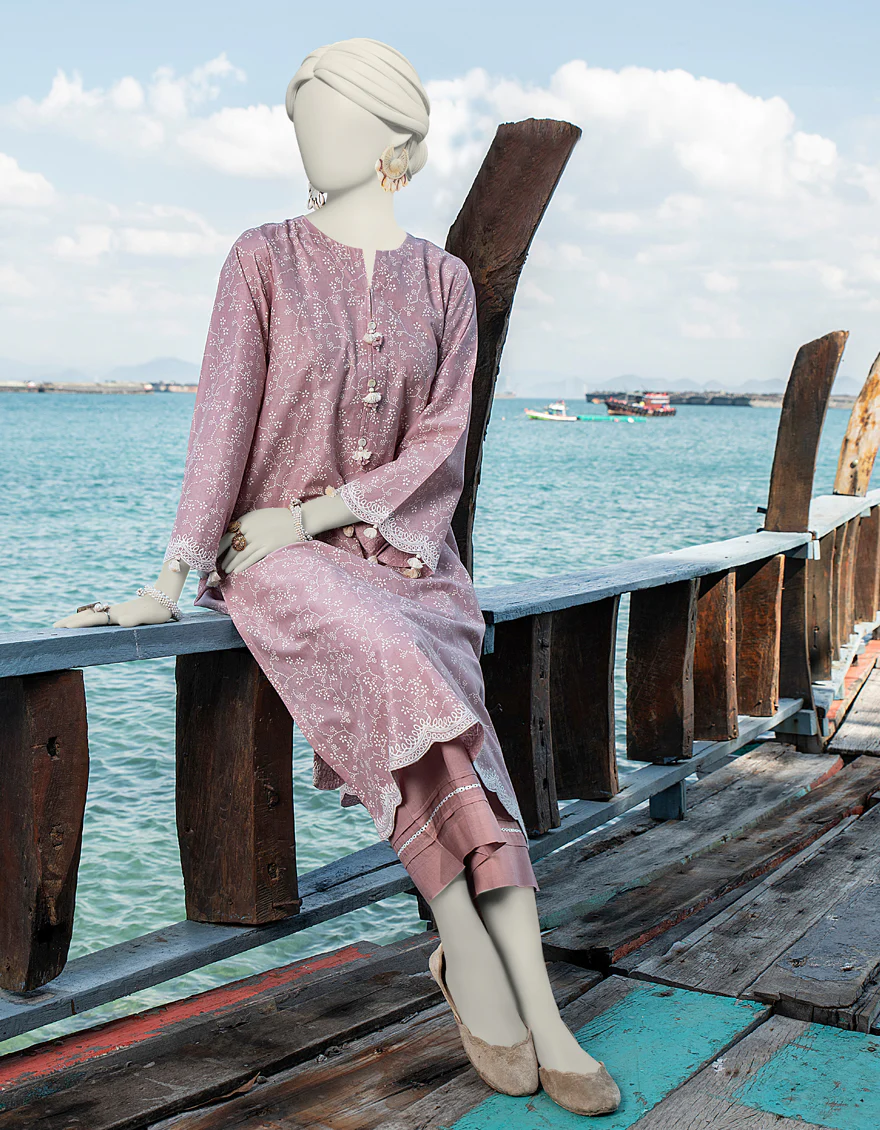 PINK 1PC UNSTITCHED | JLAWN-JSU-US-24-915