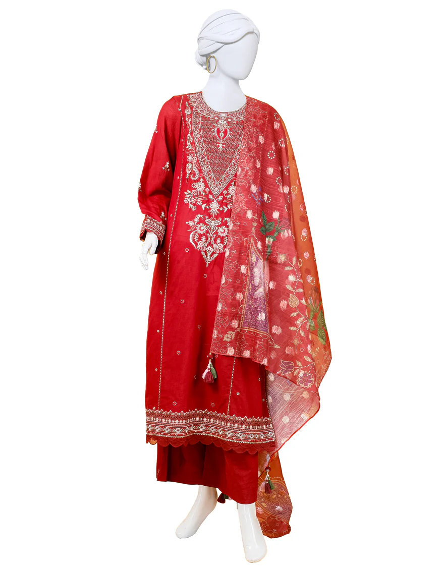RED LAWN 3PC STITCHED | JLAWN-S-24-136/S LUX