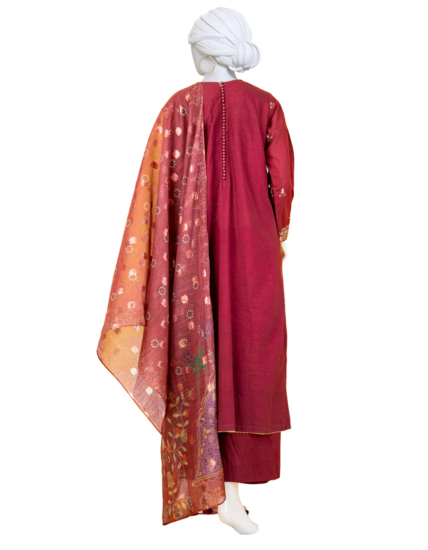RED LAWN 3PC STITCHED | JLAWN-S-24-136/S LUX - Image 2