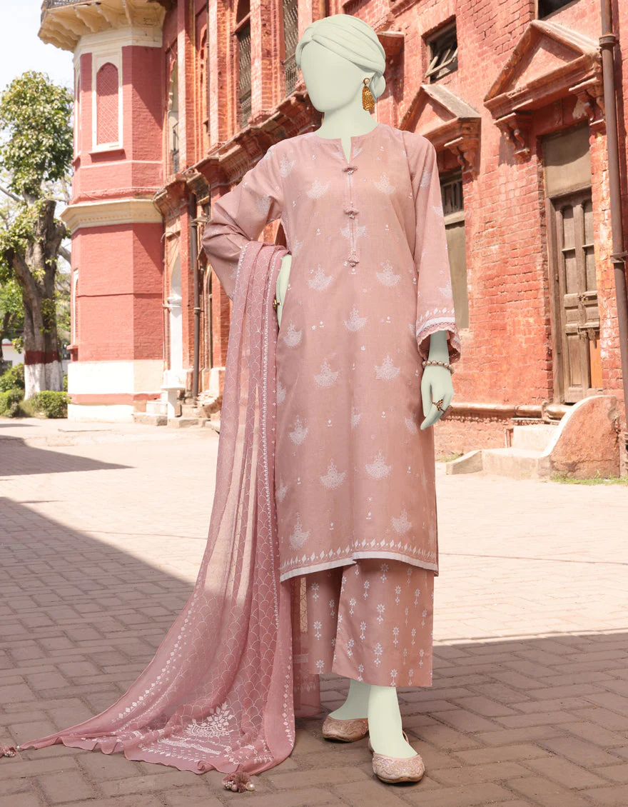PINK LAWN 3PC STITCHED | JLAWN-S-24-176/S WIRSA-02