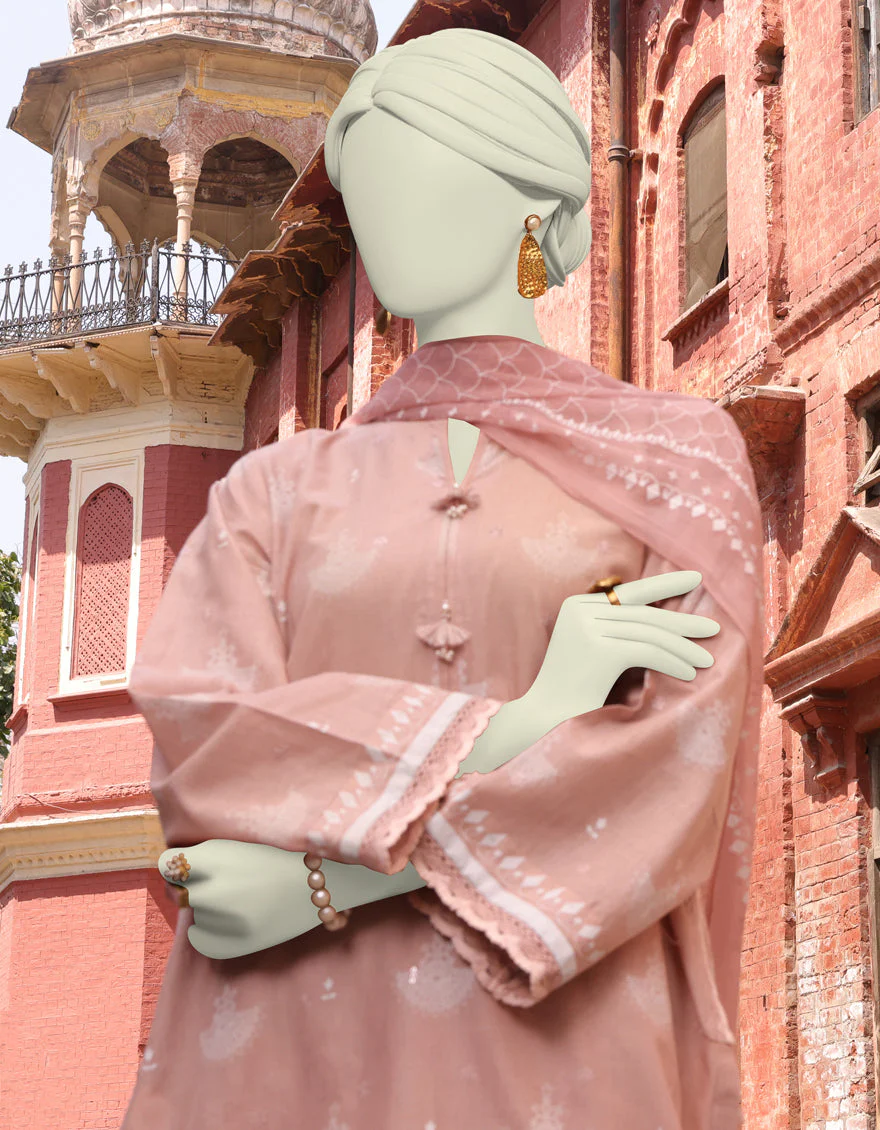 PINK LAWN 3PC STITCHED | JLAWN-S-24-176/S WIRSA-02 - Image 2