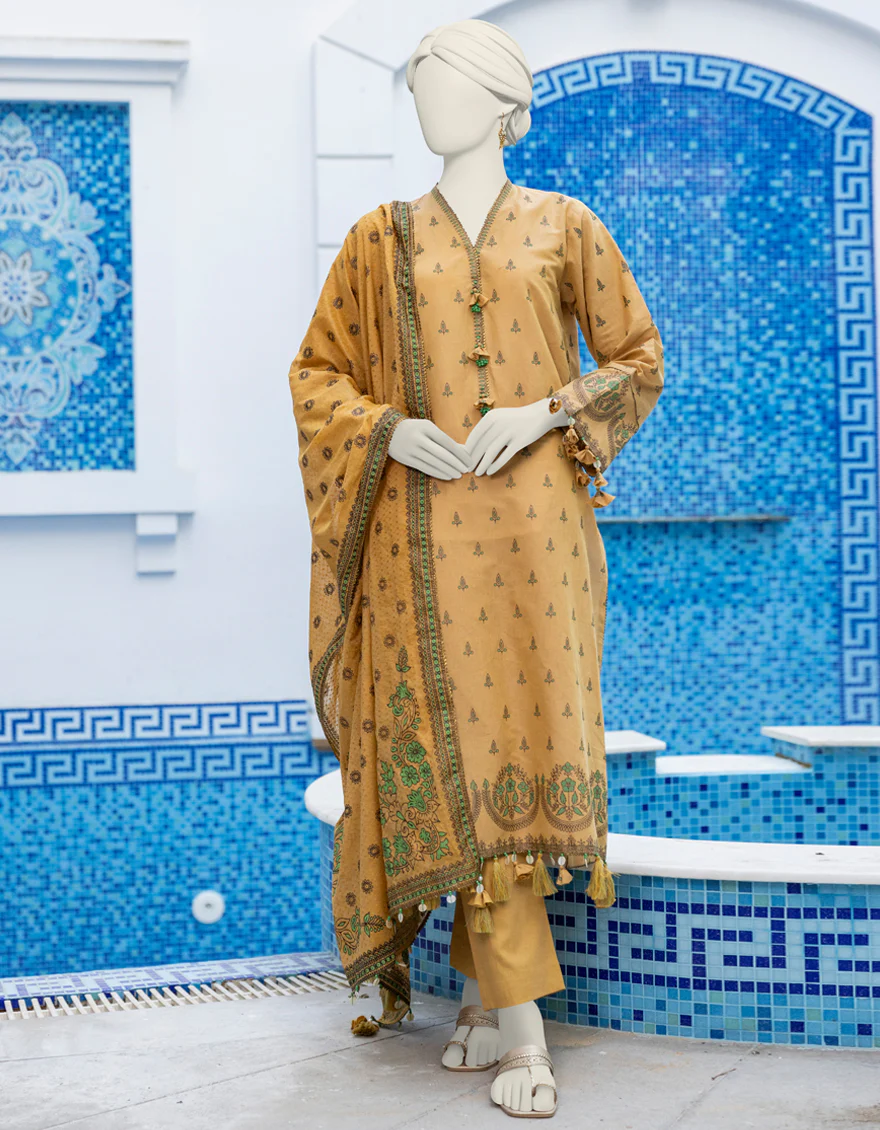 MULTI LAWN 3PC UNSTITCHED | JLAWN-S-24-368 EMBOS
