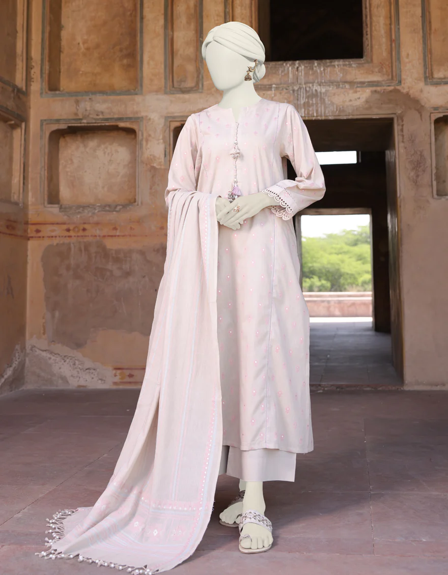 BROWN JACQUARD 3PC UNSTITCHED | JLAWN-S-24-469 NAQASH-E-ZARI-1