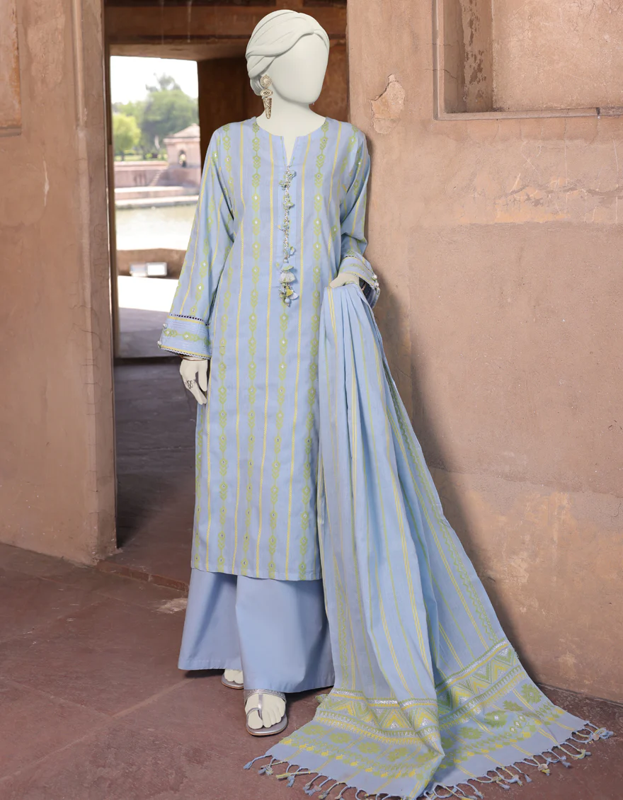 BLUE JACQUARD 3PC UNSTITCHED | JLAWN-S-24-470 NAQASH-E-ZARI-2