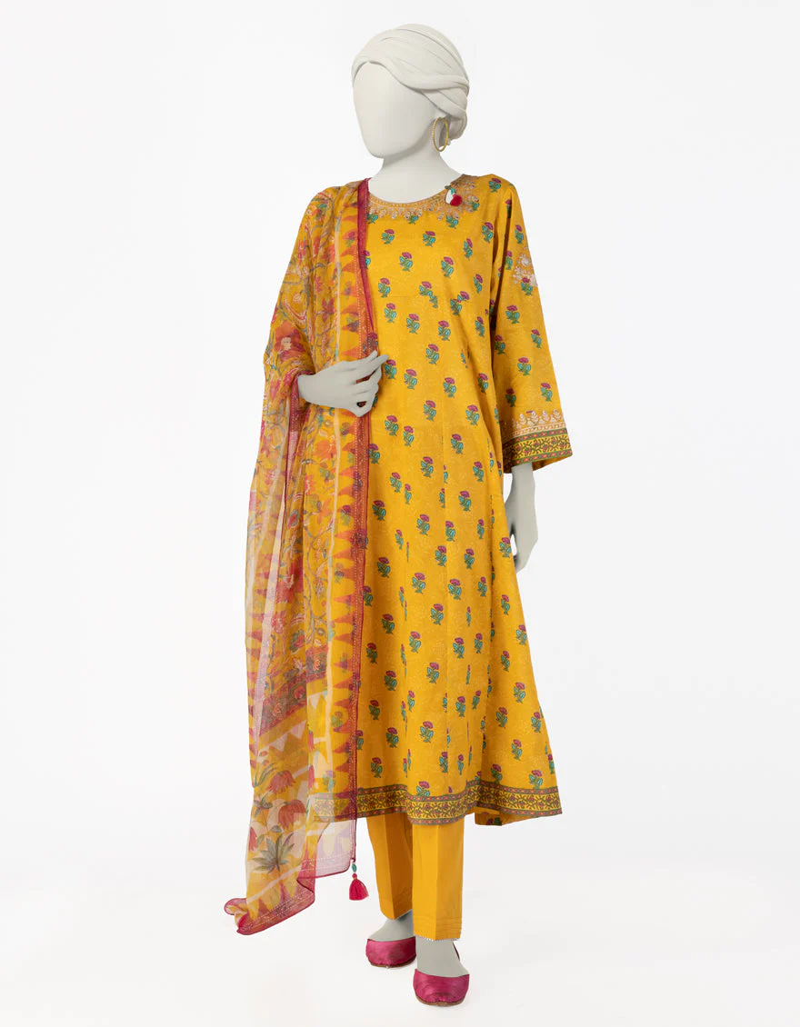 YELLOW LAWN 3PC STITCHED | JLAWN-S-25-123/S MIRROR-03