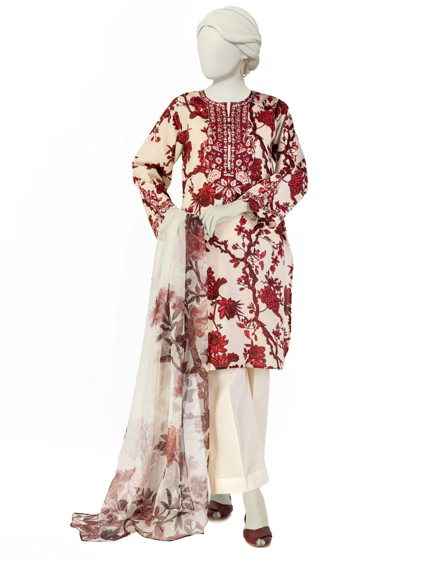 WHITE LAWN 3PC STITCHED | JLAWN-S-25-130/S GARDEN DELIGHT-02