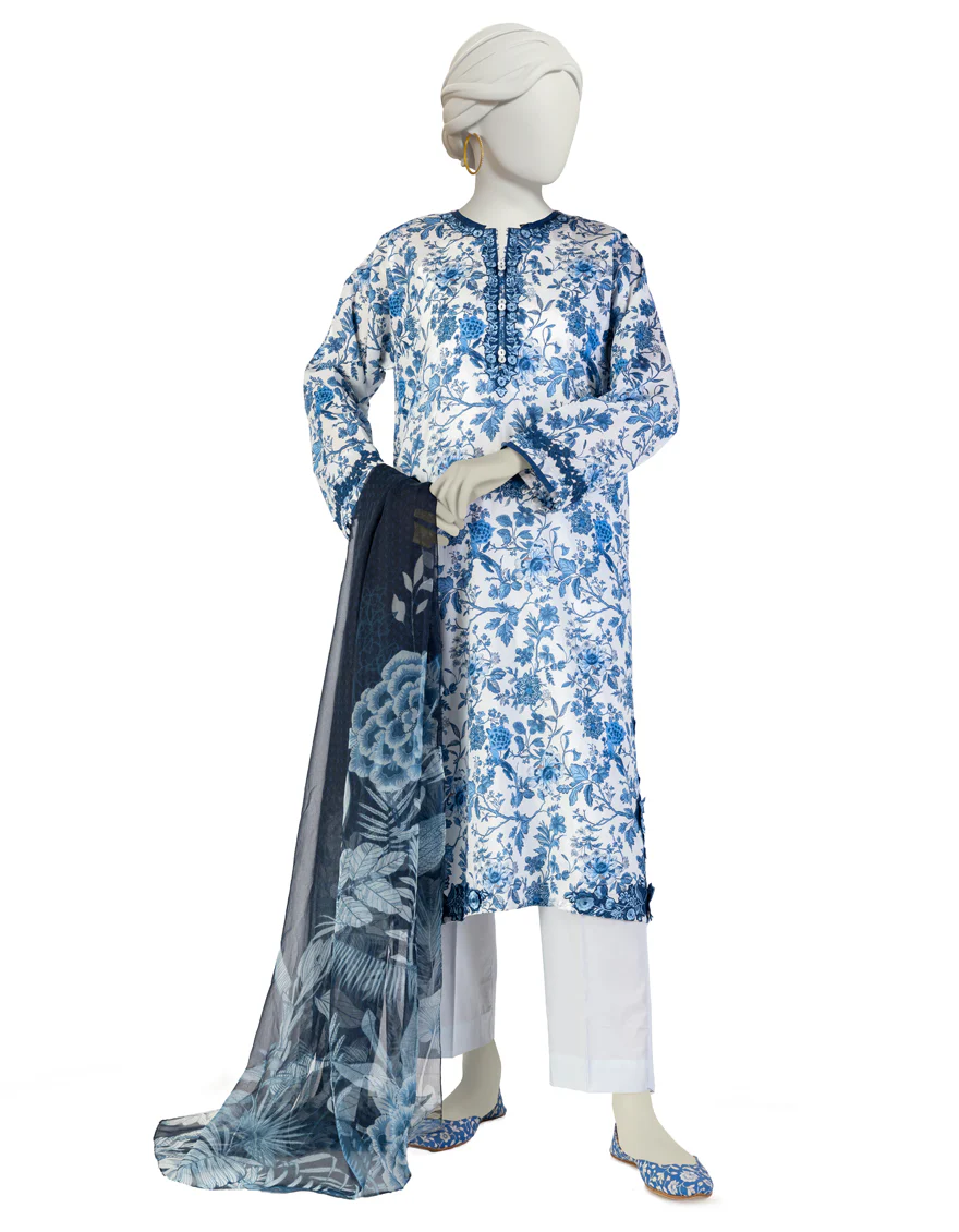 BLUE LAWN 3PC STITCHED | JLAWN-S-25-131/S GAR