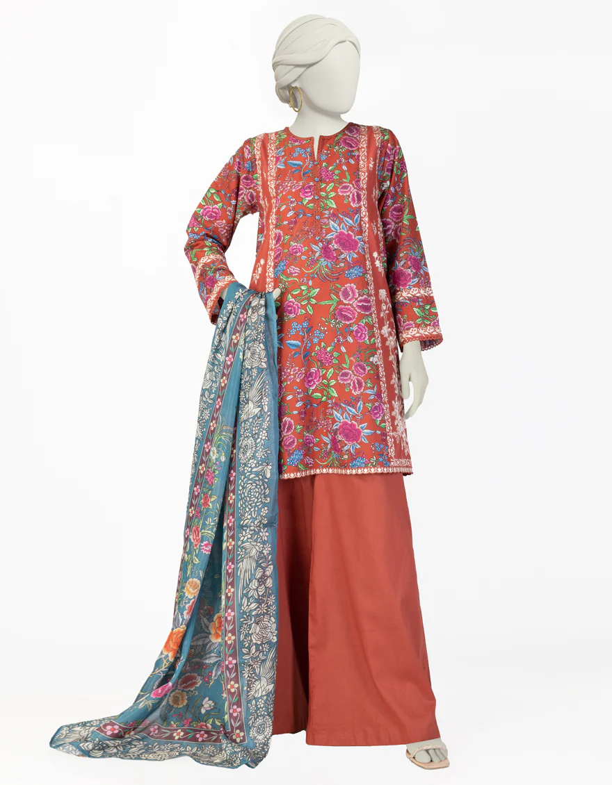 RED LAWN 3PC STITCHED | JLAWN-S-25-136/S GAR