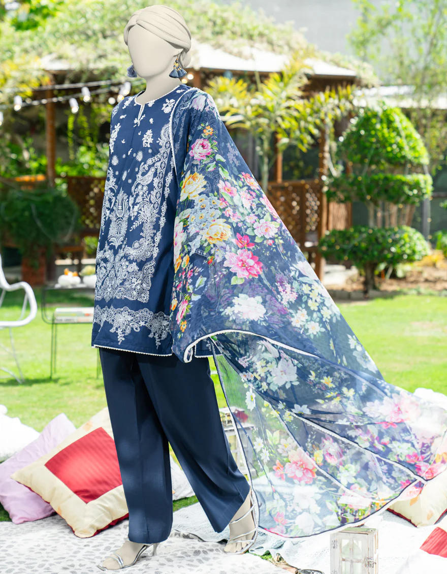 BLUE LAWN 3PC STITCHED | JLAWN-S-25-176/S MON