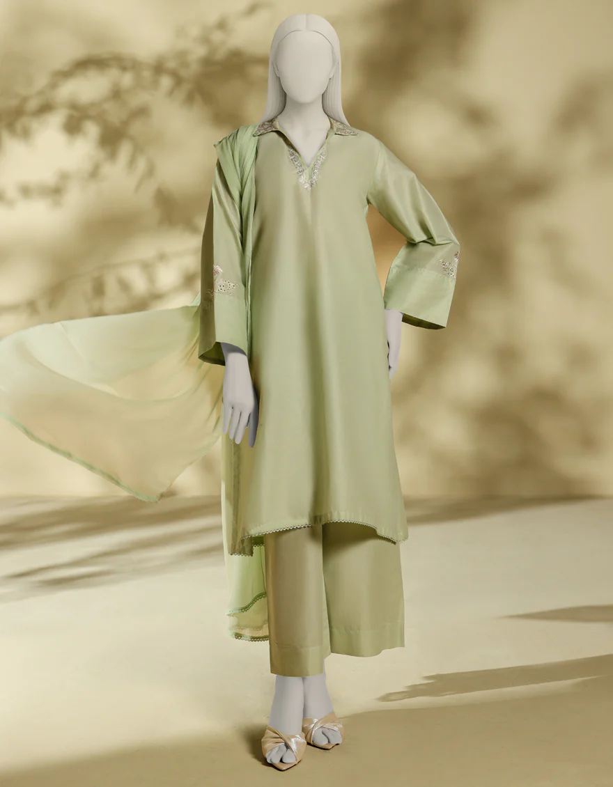 GREEN LAWN 3PC STITCHED | JLAWN-S-25-222/S THR