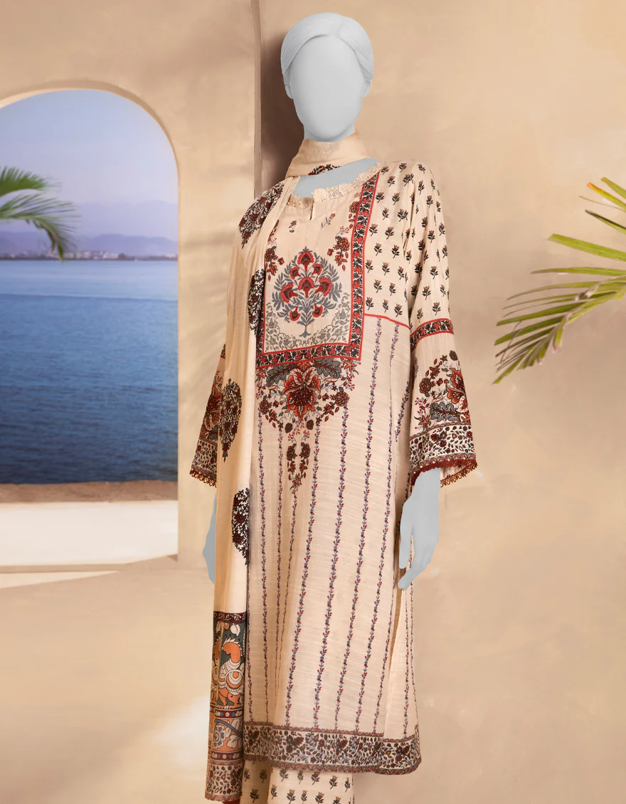 GREEN KHADDAR 3PC STITCHED | JLAWN-S-25-247/S MONOCHROME MAGIC-02