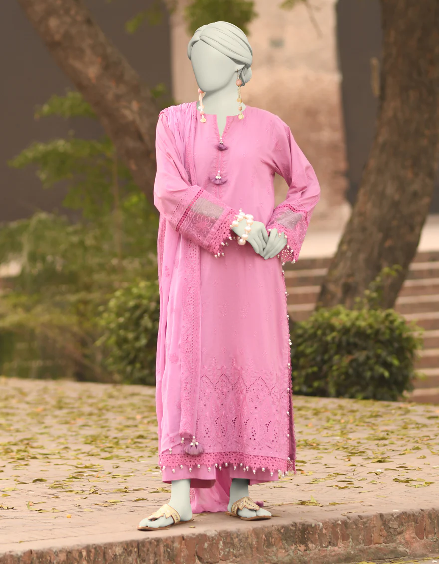 PINK CAMBRIC 3PC UNSTITCHED | JLAWN-S-25-3155 SCHIFLI-7