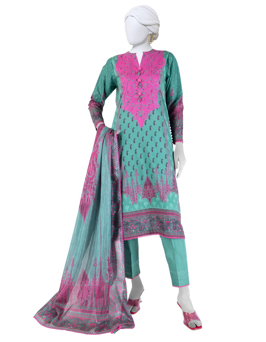 MULTICOLOR LAWN 3PC UNSTITCHED | JLAWN-S-25-3257 ETHNIC CRAFT-5