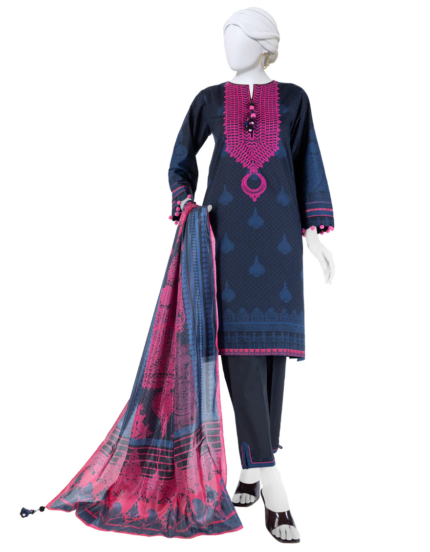 MULTICOLOR LAWN 3PC UNSTITCHED | JLAWN-S-25-3262 ETHNIC CRAFT-10