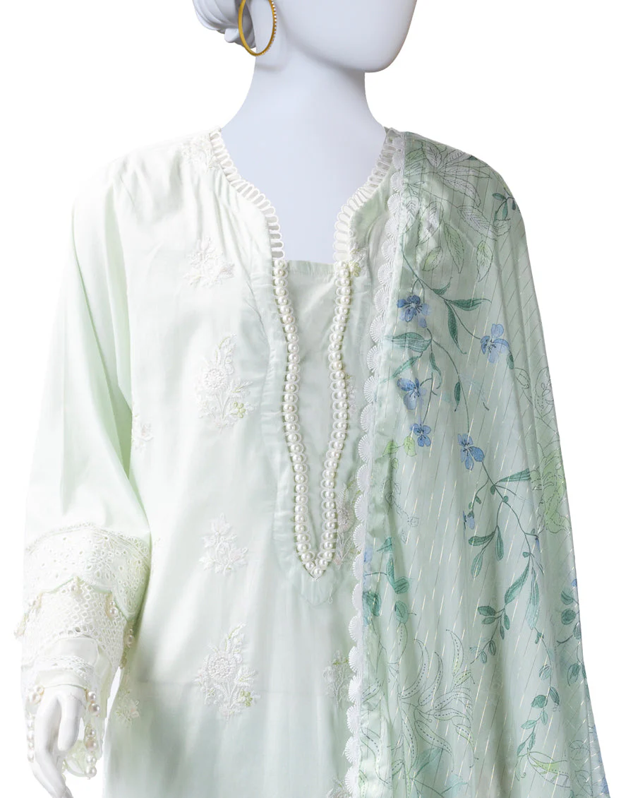 BLUE LAWN 3PC UNSTITCHED | JLAWN-S-25-824 LUXE-A-4 - Image 2