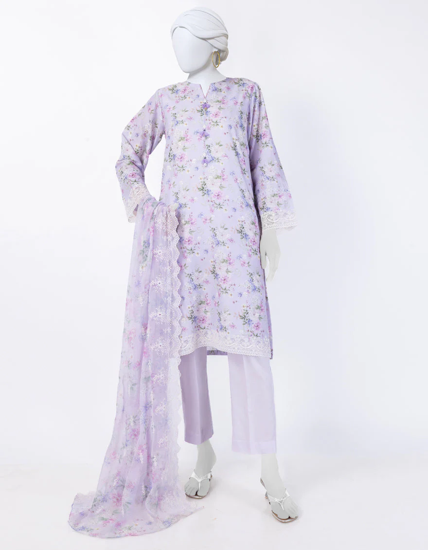 PURPLE LAWN 3PC STITCHED | JLAWN-S-25-842/S-FLORIST-02