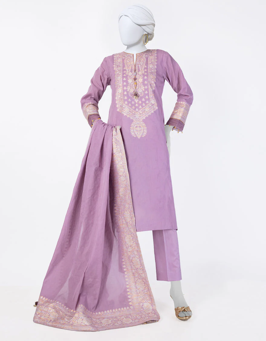 PURPLE JACQUARD 3PC STITCHED | JLAWN-S-25-846/S CLASSICAL REFLECTION-02