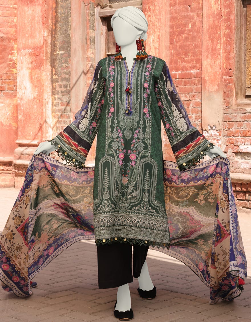 MULTICOLOR LAWN 2PC UNSTITCHED | JLAWN-S-JDS-24-1116 RADINAT-05
